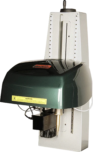 Pryor dot peen marking machine with a green protective cover